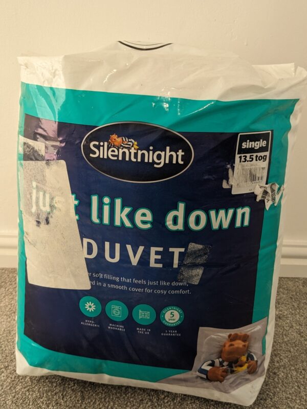 Silentnight Just Like Down 13.5 Tog Single Duvet – RRP £28 - Image 2