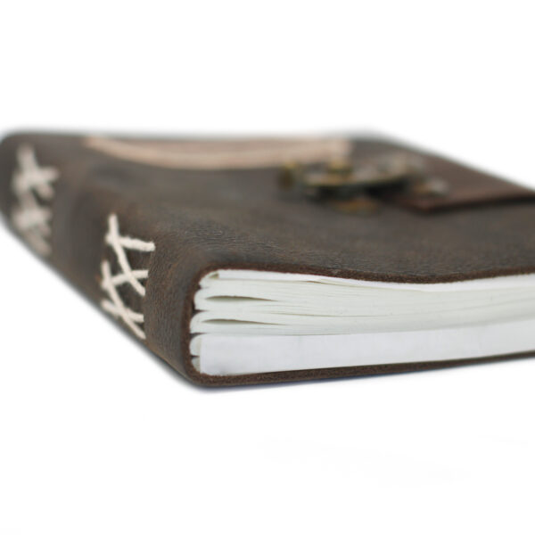 Leather Black Confessions with Lock Notebook (7x5") - Image 3