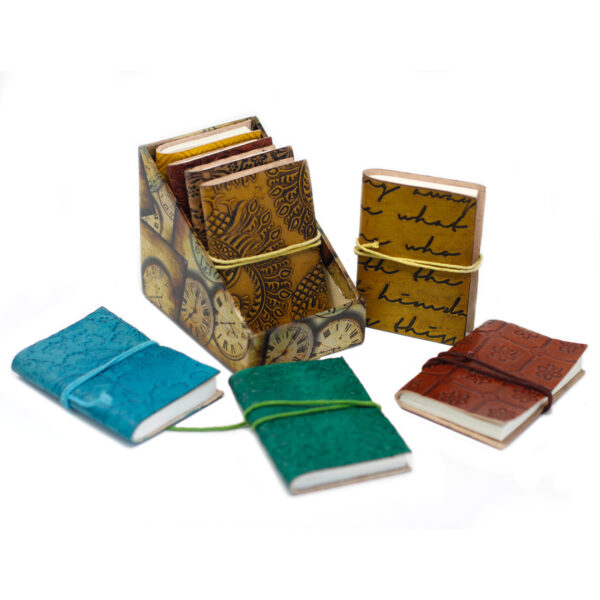 Mini Assorted Leather Notebook (4x3") - 1 piece - Image 2