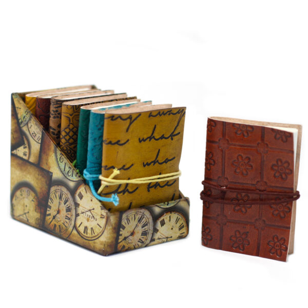 Mini Assorted Leather Notebook (4x3") - 1 piece - Image 4