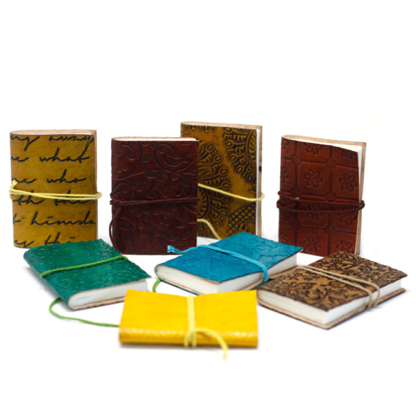 Mini Assorted Leather Notebook (4x3") - 1 piece - Image 5