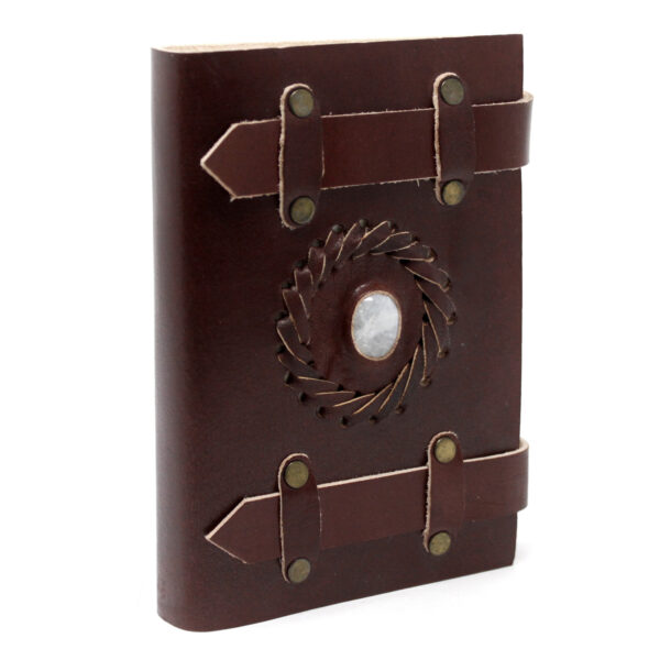 Leather Moonstone with Belts Notebook (6x4") - Image 2
