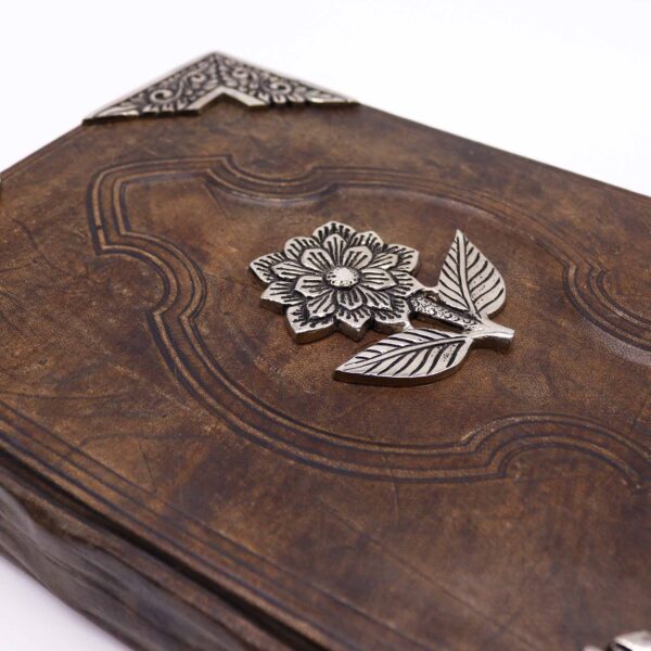 Heafty Red Tan Book - Zinc Rose Decor - 200 Deckle Edges Pages - 26x18cm - Image 5