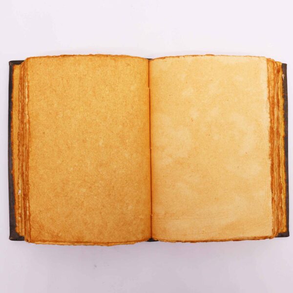 Heafty Brown Tan Book - Zinc Triple Moon Decor - 200 Deckle Edges Pages - 26x18cm - Image 3