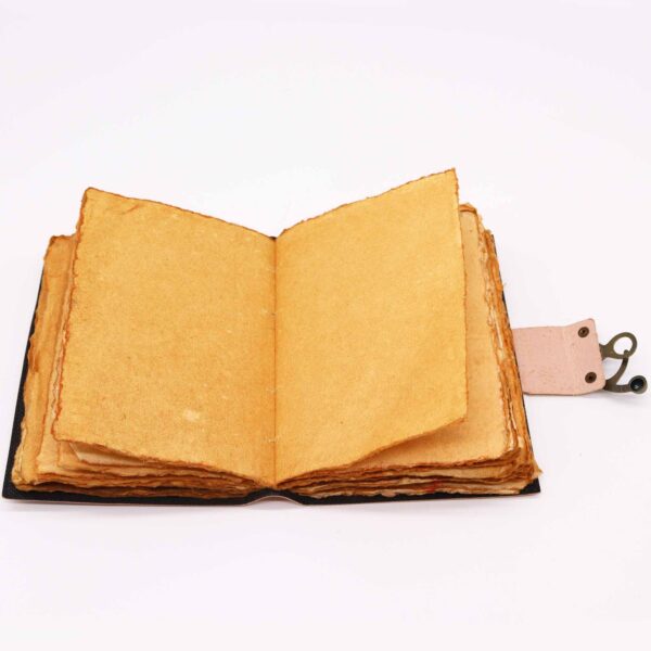 Leather Seven Chakra Colours Deckle-edge Notebook - Image 2