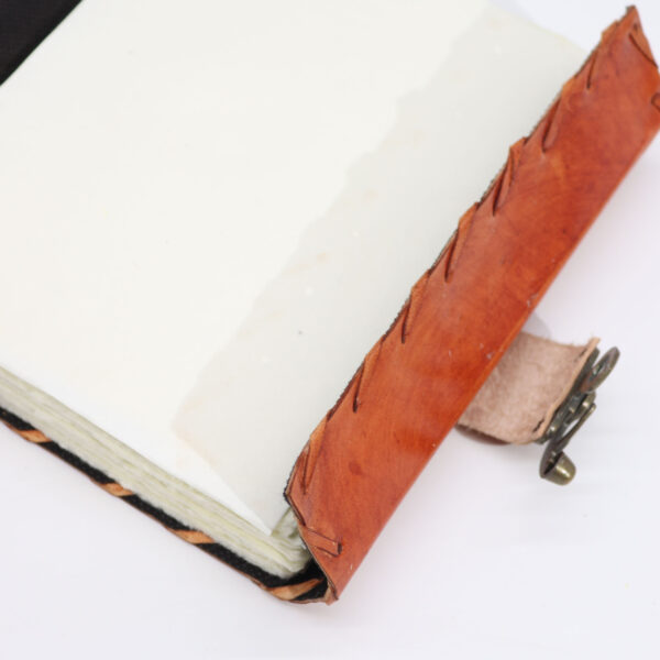 Light Brown Tan Book - Evil Eye Decor - 160 Deckle Edges Pages - 20x15cm - Image 3