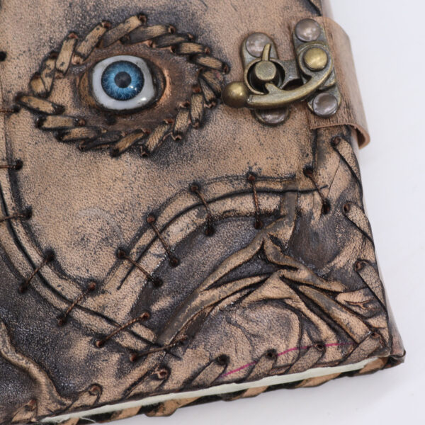 Brown Tan Book - Evil Eye Decor - 160 Deckle Edges Pages - 17x12.5cm - Image 2