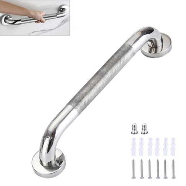 Stainless Steel Shower Safety Handle – 50cm Anti-Slip Grab Bar