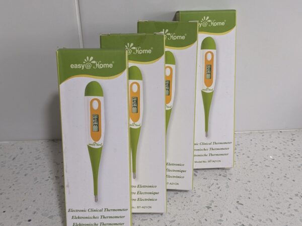 LOT 104 – 4x Easy@Home Digital Thermometers – Oral, Rectal or Underarm Use - Image 5