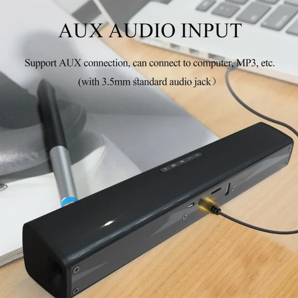 TV Soundbar Bluetooth Speaker – 3D Surround Home Theater System with Wireless/Wired Modes, FM, AUX & TWS - Image 6