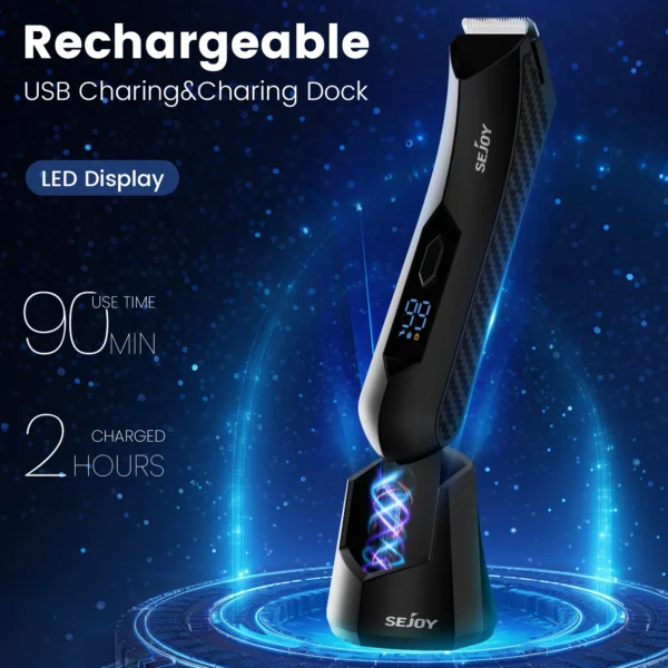 Sejoy Professional Hair Clippers for Men Electric Men Pubic Hair Trimmer Groin Body Hair Ball Shaver Clipper - Image 5