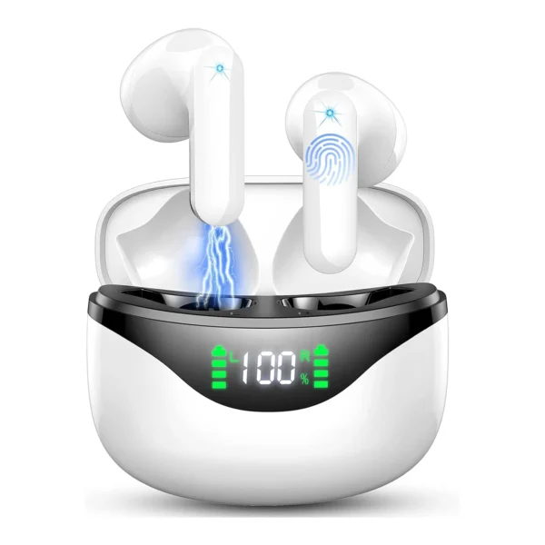 Wireless Earbuds, Bluetooth 5.3 Headphones Built in Noise Cancelling Mic,