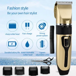 Professional Electric Hair Trimmer Rechargeable Body Beard Precision Trimmer Barber