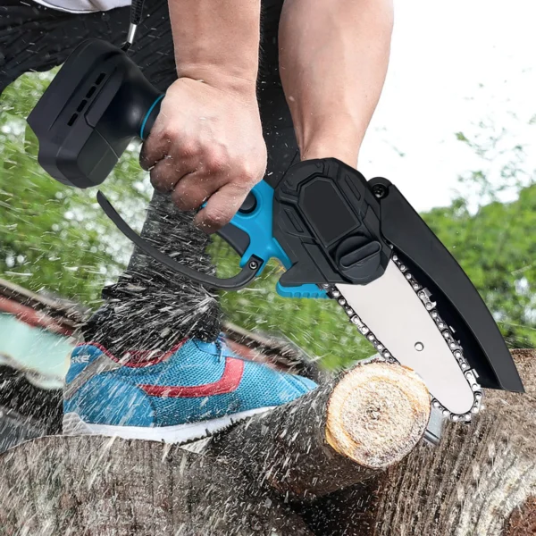 4-12 Inch Brushless Electric Saw Cordless Handheld Garden Wood Cutting Logging Chainsaw Power Tool compatible with Makita 18V - Image 5