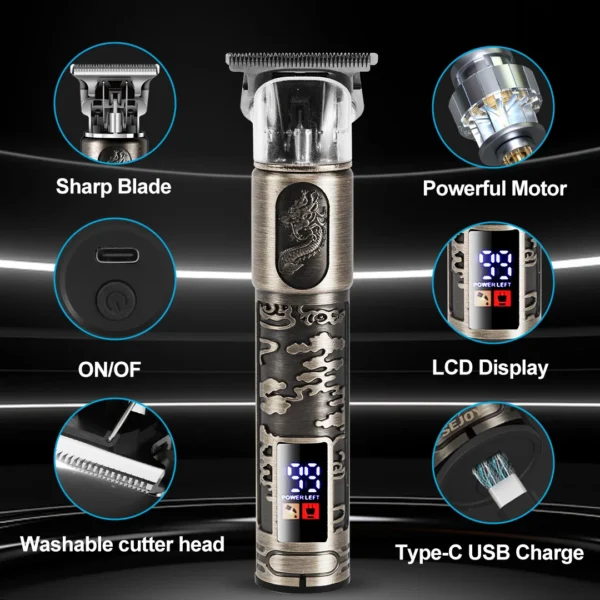 Sejoy Professional Hair Clipper kit for Men Cordless Electric Trimmers Rechargeable Hair Cutting Machine - Image 4