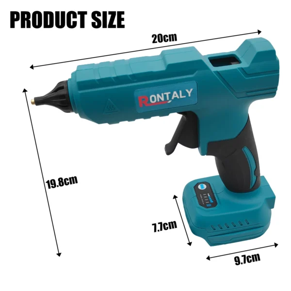 2 Battery Cordless Hot Glue Gun Replace for Makita 18v ,12pcs Glue Sticks, Anti-Drip Nozzle, Heavy Duty & Crafts - Image 6