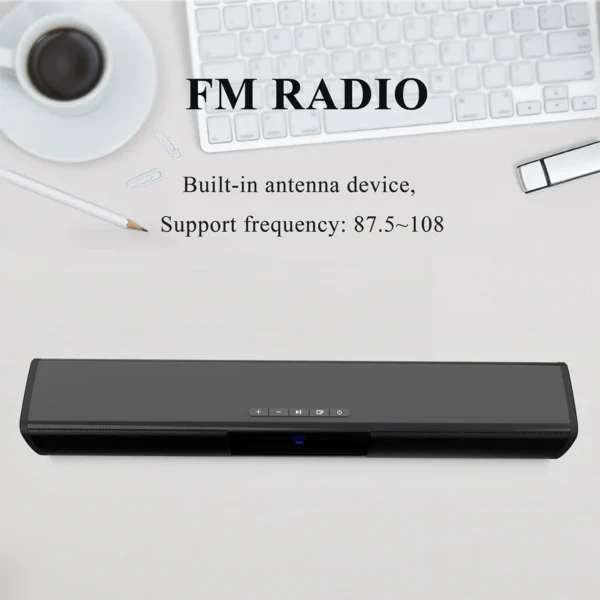 TV Soundbar Bluetooth Speaker – 3D Surround Home Theater System with Wireless/Wired Modes, FM, AUX & TWS - Image 5