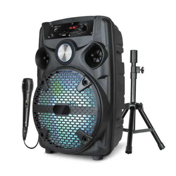 1000W Portable FM Bluetooth Speaker 8'' Subwoofer Loud Stereo Sound System With Stand LED Light & Microphone - Image 7