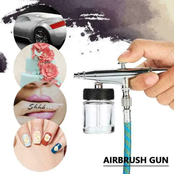 Mini Airbrush Compressor Kit – Dual Action 0.3mm Spray Gun - Image 5