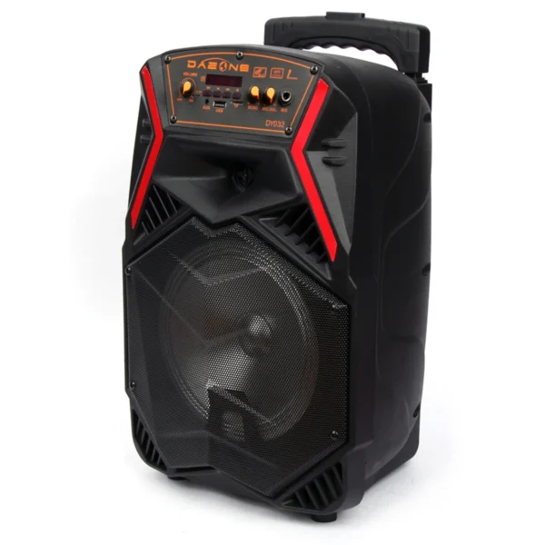 Trolley Speaker 1000W Wireless Party Speaker – 8" Bass, Bluetooth, USB, FM & LED Lights - Image 5