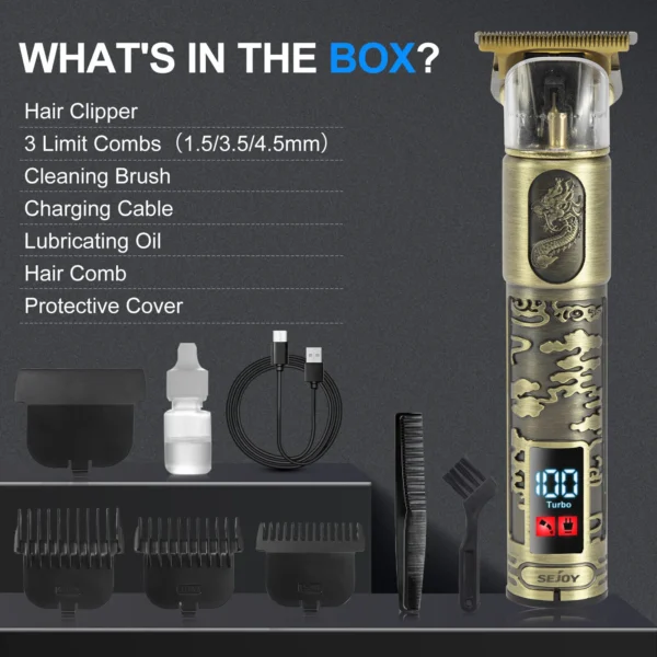 Sejoy Professional Hair Clippers Cordless Electric Hair Trimmer Shaving Machine Cool Design Cutting Barber Beard - Image 5