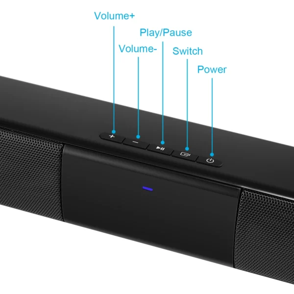 Home Theater Sound System Bluetooth Speaker For TV Soundbar Box Powerful Surround Subwoofer Stereo AUX FM Radio Music Sound Bar - Image 6