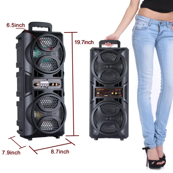 3000W Portable Bluetooth Speaker Subwoofer Heavy Bass Sound System DJ Party Home Outdoor Speakers & Microphone Remote LED Light - Image 3