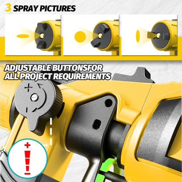 Paint Sprayer Cordless Compatible with DeWalt 18v Battery Powered HVLP Power Spray Gun XR UK(Tool Only) - Image 4