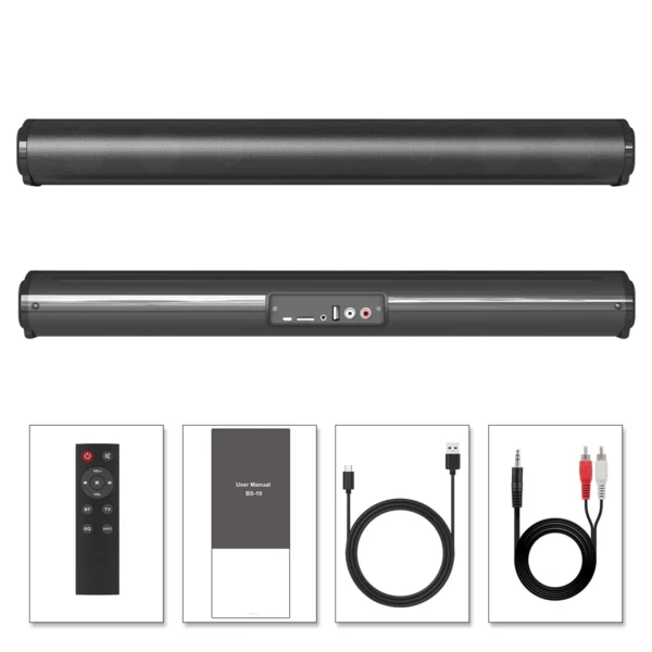 Wireless Bluetooth TV Soundbar with Subwoofer – 20W Home Theater Speaker - Image 7