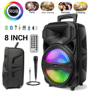 Party Speaker Portable 8" DJ Bluetooth Speaker