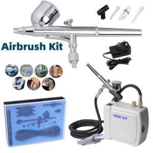 Mini Airbrush Compressor Kit – Dual Action 0.3mm Spray Gun