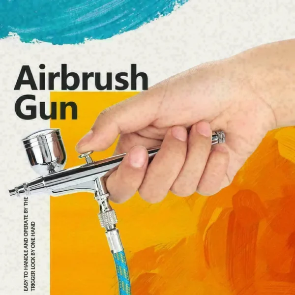 Mini Airbrush Compressor Kit – Dual Action 0.3mm Spray Gun - Image 4