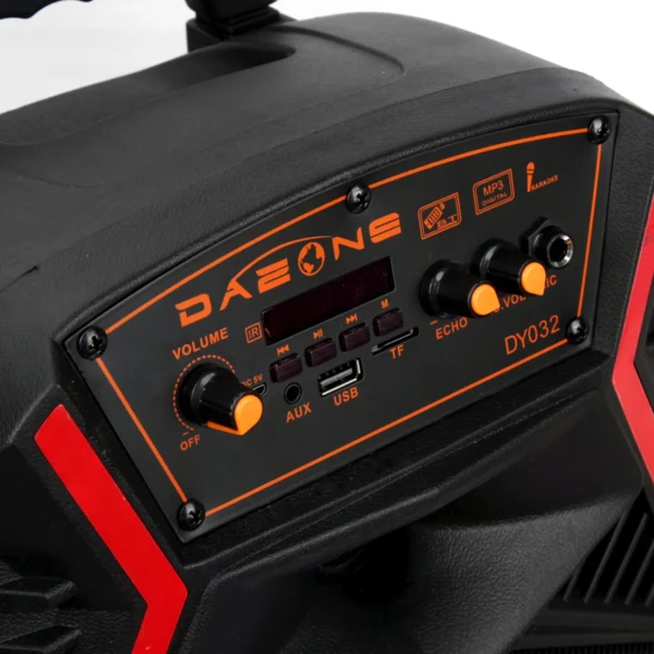Trolley Speaker 1000W Wireless Party Speaker – 8" Bass, Bluetooth, USB, FM & LED Lights - Image 6