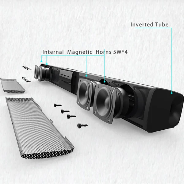 Home Theater Sound System Bluetooth Speaker For TV Soundbar Box Powerful Surround Subwoofer Stereo AUX FM Radio Music Sound Bar - Image 3