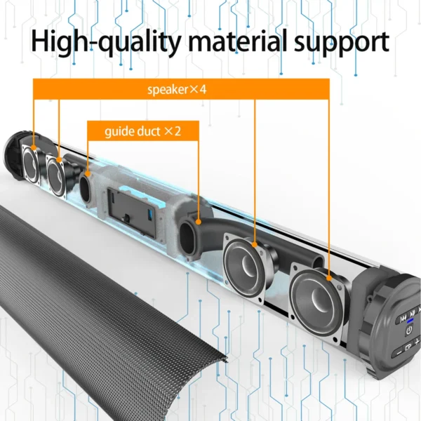 Wireless Bluetooth TV Soundbar with Subwoofer – 20W Home Theater Speaker - Image 3