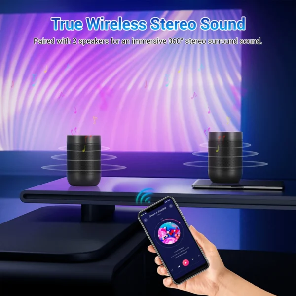 Mini Bluetooth 5.3 Speaker Wireless with HD Stereo Sound IP65 Waterproof Small Portable Speakers Support TF TWS Hands-Free Call - Image 2