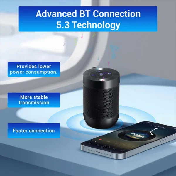 Mini Bluetooth 5.3 Speaker Wireless with HD Stereo Sound IP65 Waterproof Small Portable Speakers Support TF TWS Hands-Free Call - Image 5