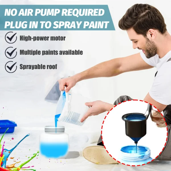 Cordless Paint Sprayer for Makita 18V 2pcs Battery Mini Paint Sprayer 1000ml Tank for Walls Ceilings, Fence, Wood - Image 5