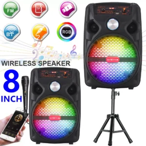 Portable Bluetooth Party Speaker – 8" Subwoofer