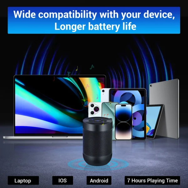 Mini Bluetooth 5.3 Speaker Wireless with HD Stereo Sound IP65 Waterproof Small Portable Speakers Support TF TWS Hands-Free Call - Image 4