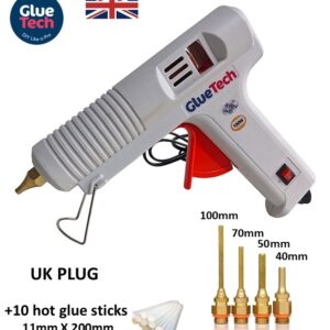 100w-hot-glue-gun-kit-professional-kit-with-4pcs-nozzles-10-sticks-and-silicone-mat