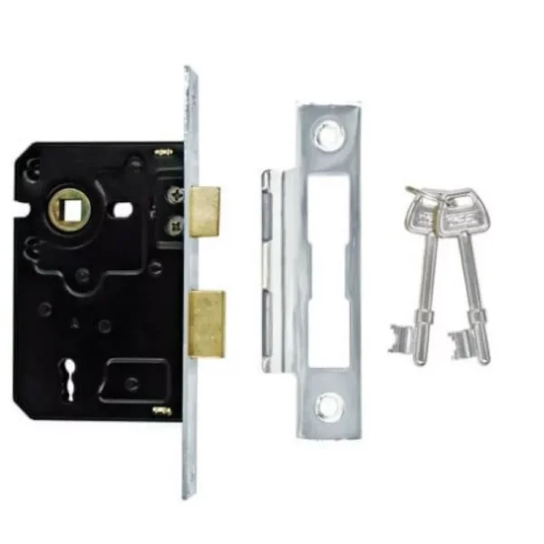Security Door Lock Mortice Sashlock Bolt Through handles Radius Square 3 Lever